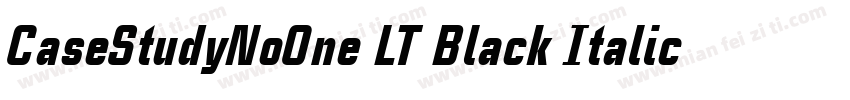 CaseStudyNoOne LT Black Italic字体转换